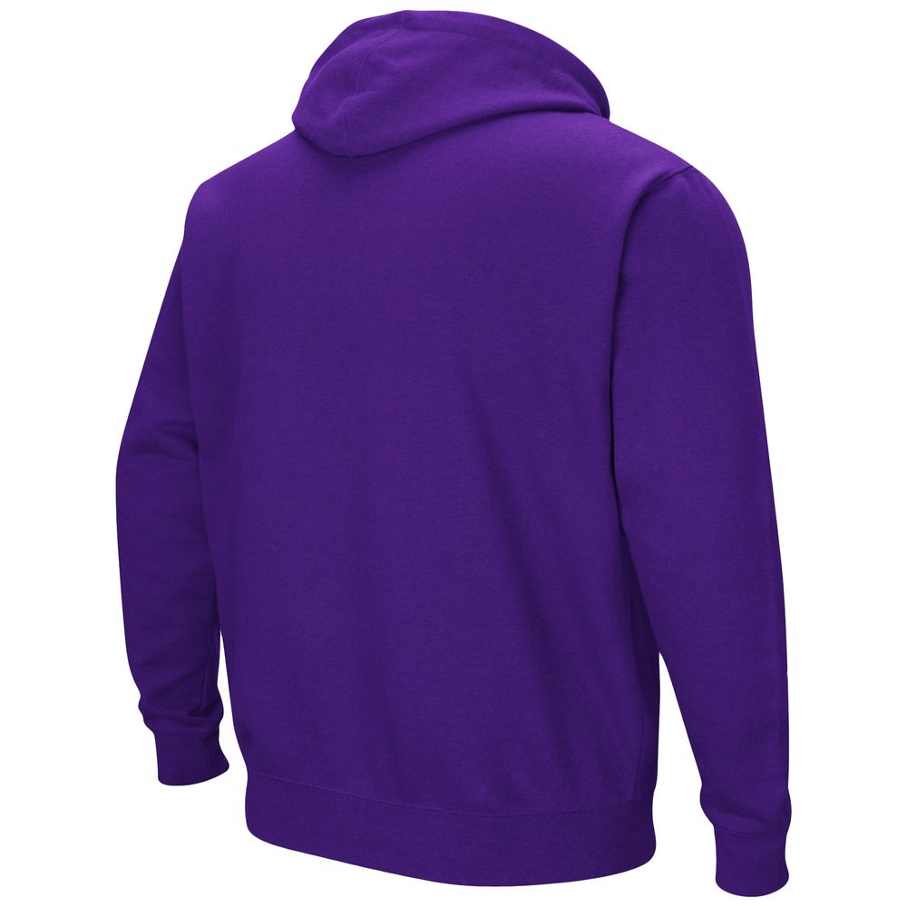 Men's Colosseum Purple NYU Violets Arch and Logo Pullover Hoodie