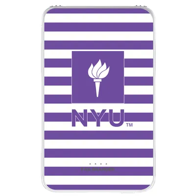 NYU Violets Stripe Design 10,000 mAh Portable Power Pack