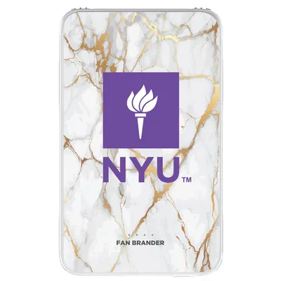 NYU Violets White Marble Design 10,000 mAh Portable Power Pack