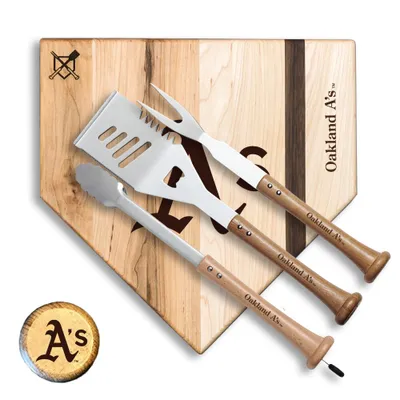 Oakland Athletics Baseball BBQ 12'' Silver Slugger Combo Set