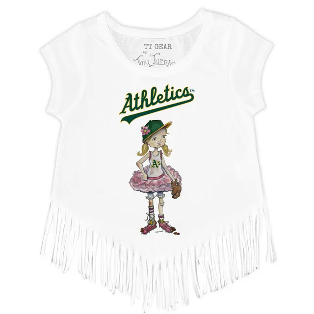 Oakland Athletics Baseball Love Fringe Tee 5T / Black