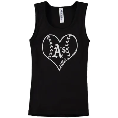 Oakland Athletics Soft as a Grape Youth Cotton Tank Top - Black