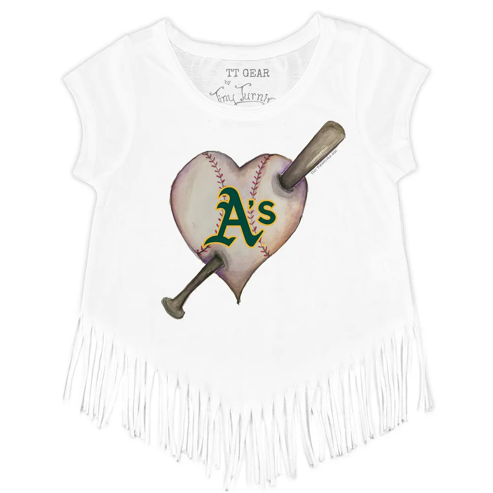 Lids Oakland Athletics Tiny Turnip Toddler Girl Teddy T-Shirt - White