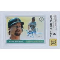 Mark McGwire Oakland Athletics Autographed 2022 Topps Clearly Authentic #55RA-MM #66/99 BGS Authenticated 9/10 Card 