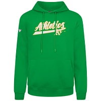 Men's Levelwear  Green Oakland Athletics Podium Fleece Pullover Hoodie