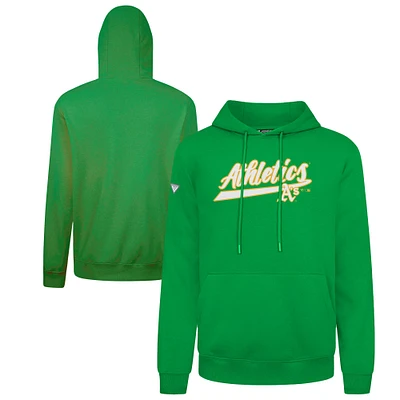 Men's Levelwear  Green Oakland Athletics Podium Fleece Pullover Hoodie