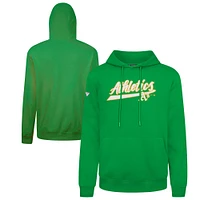 Men's Levelwear  Green Oakland Athletics Podium Fleece Pullover Hoodie