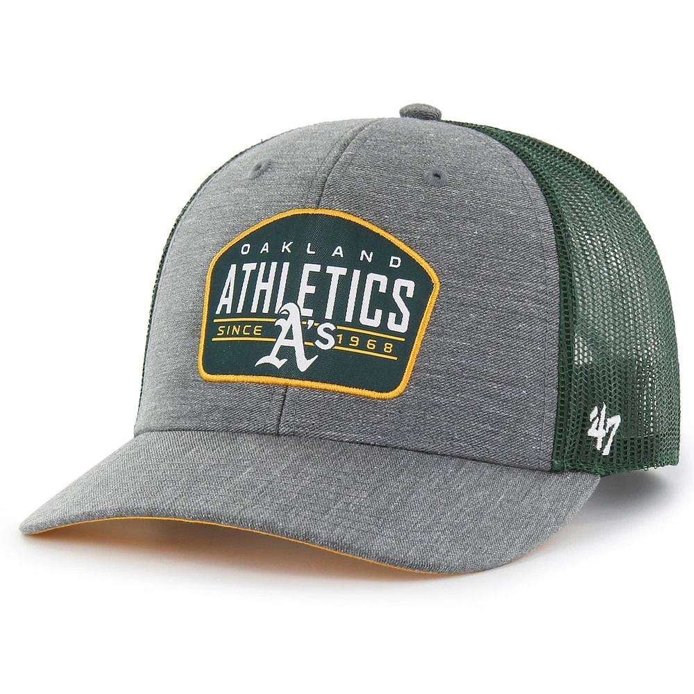 Casquette snapback de camionneur Oakland Athletics '47 anthracite pour homme