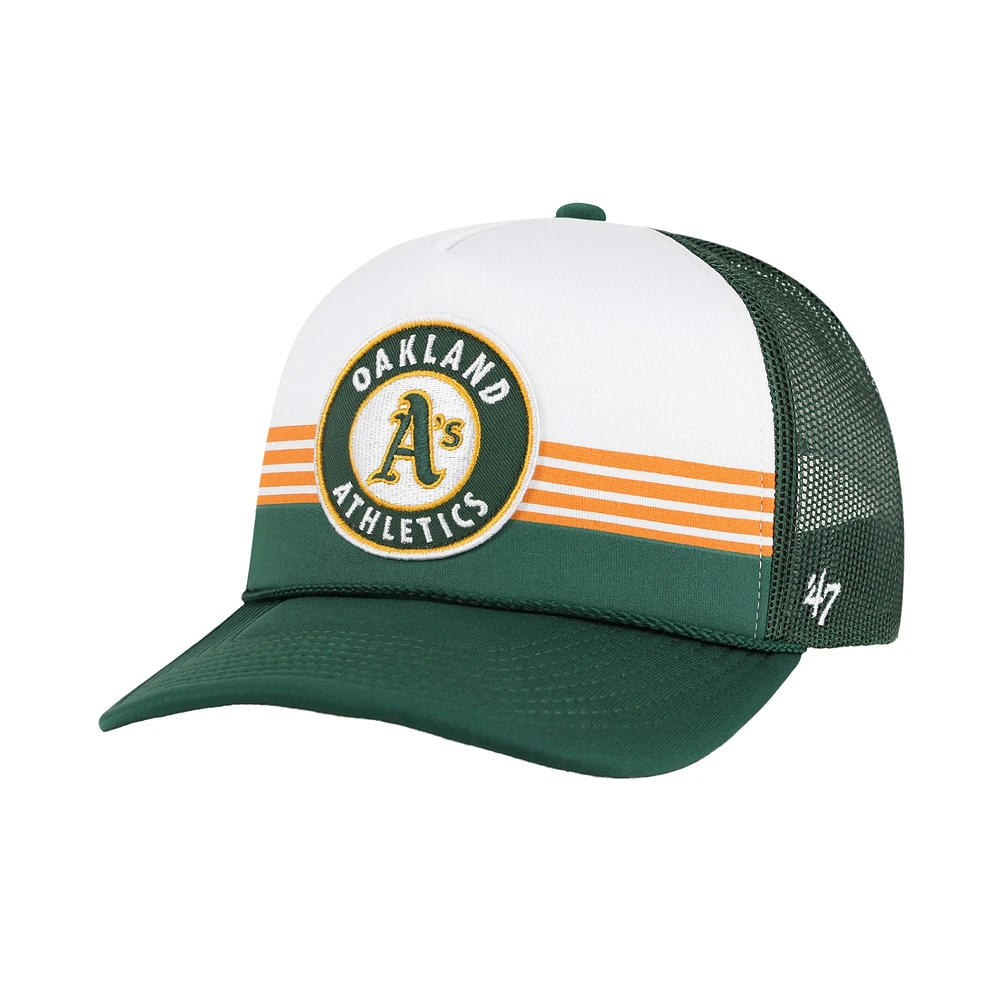 Casquette ajustable en maille à l'avant en mousse Oakland Athletics '47 Green pour homme