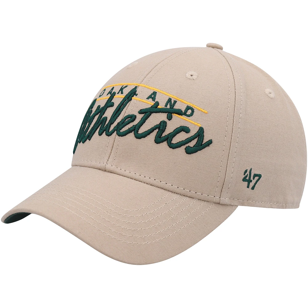 Casquette ajustable Atwood MVP '47 kaki pour homme des Oakland Athletics