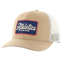 Casquette ajustable Glory Daze Trucker '47 Khaki pour homme des Oakland Athletics