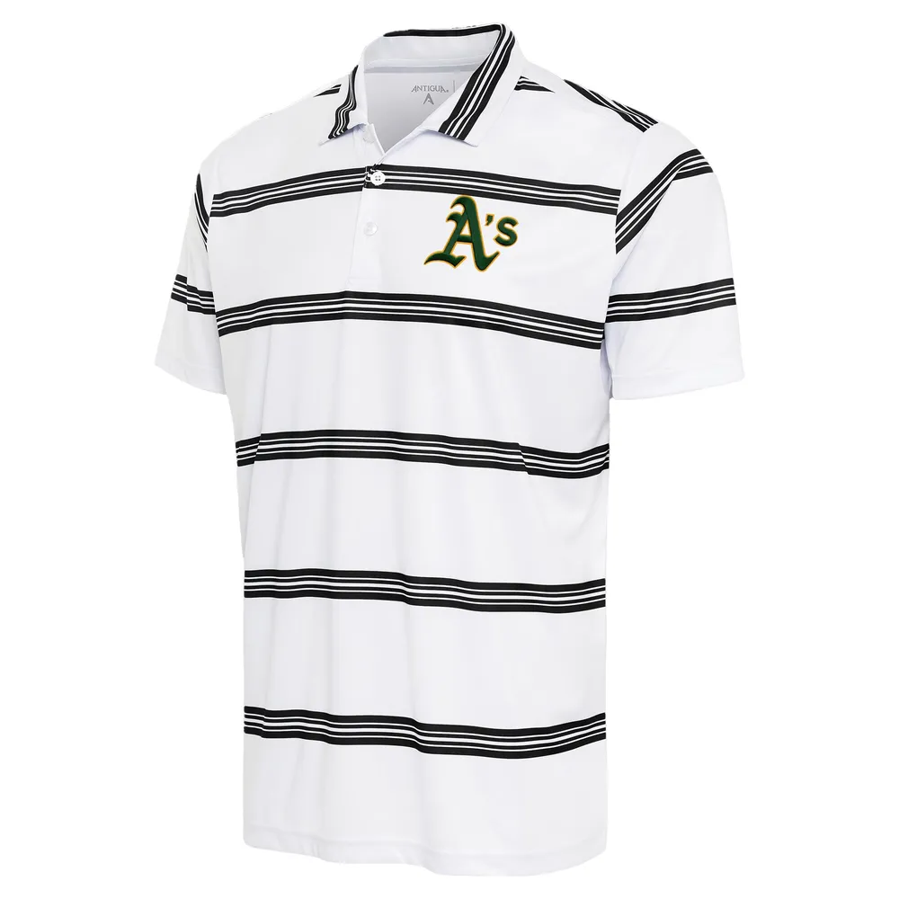 Men's Antigua White/Black Carolina Panthers Groove Polo