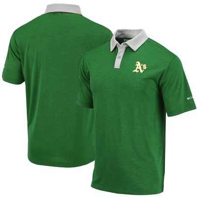 Men's Columbia Green Oakland Athletics Range Polo