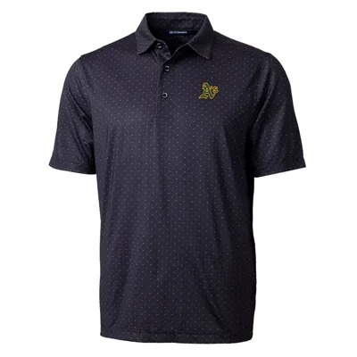 Oakland Athletics Cutter & Buck Big Tall Pike Double Dot Stretch Polo - Black