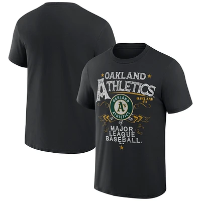 T-shirt noir à éclaboussures de plage Oakland Athletics la collection Darius Rucker par Fanatics pour homme