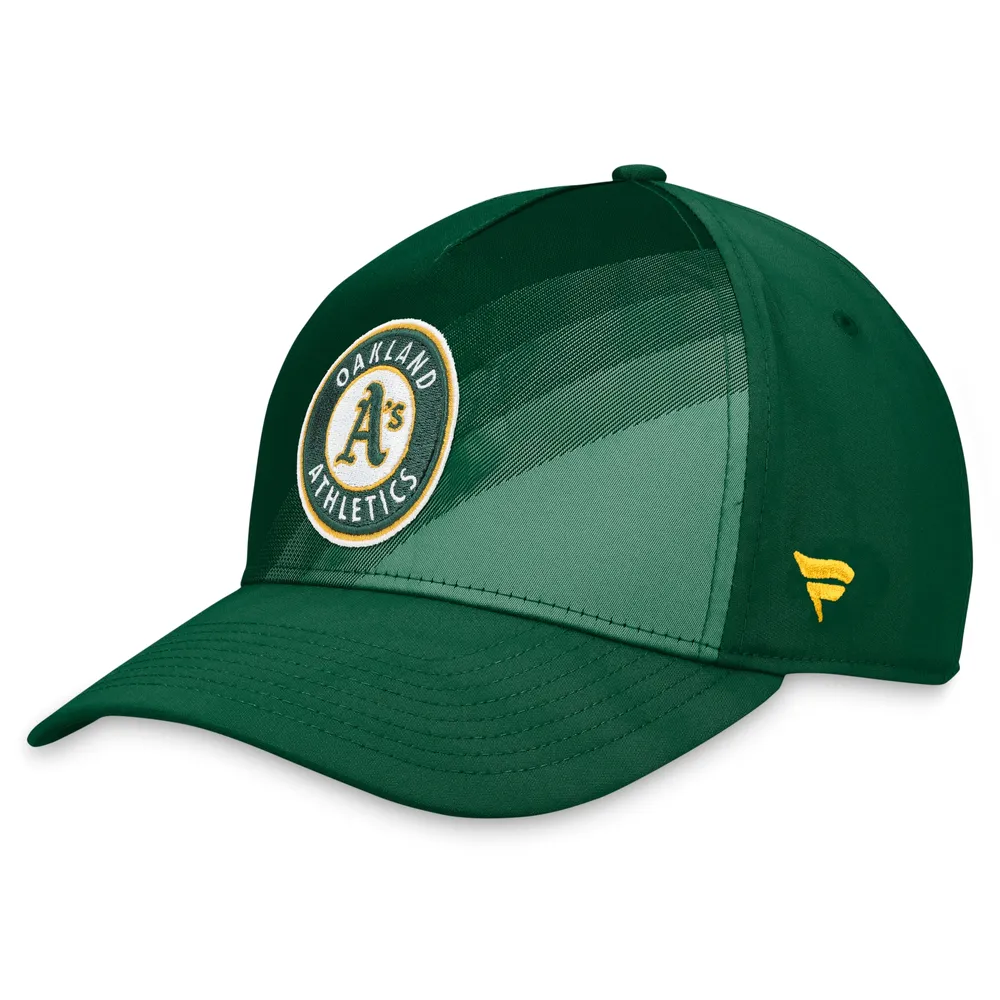 Men's Fanatics Branded White/Green Oakland Athletics Iconic Color Blocked Fitted Hat