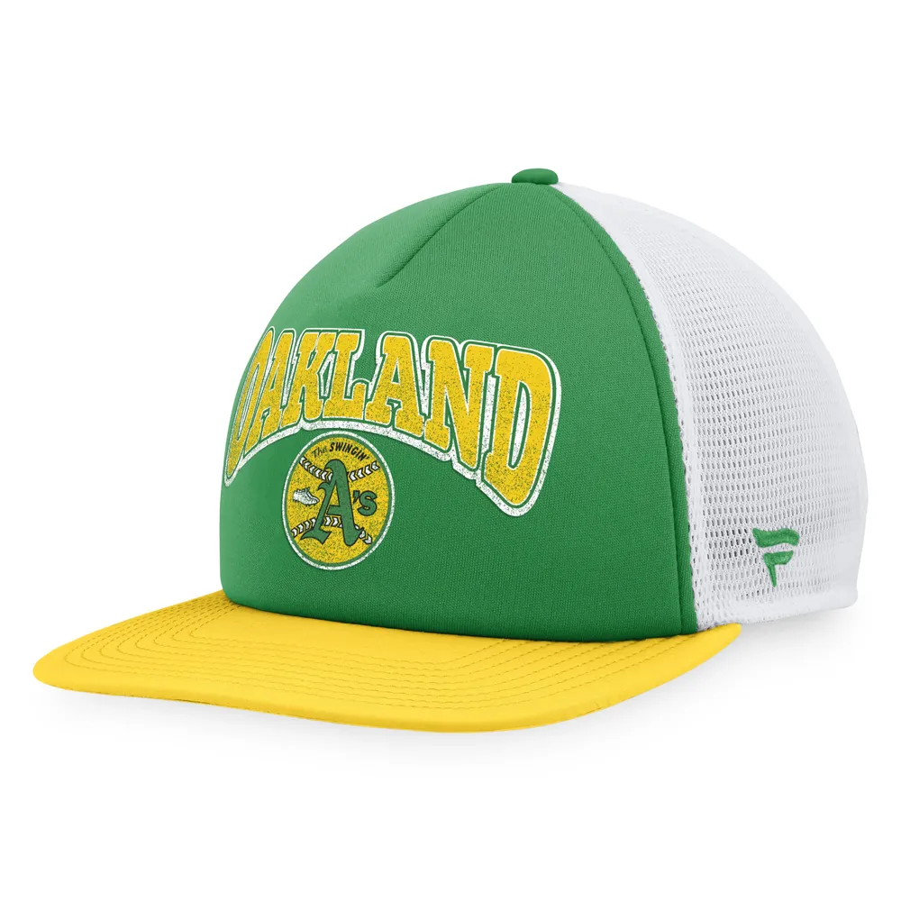 Lids Oakland Athletics Fanatics Branded Heritage Foam Front Trucker  Snapback Hat - Kelly Green/Gold