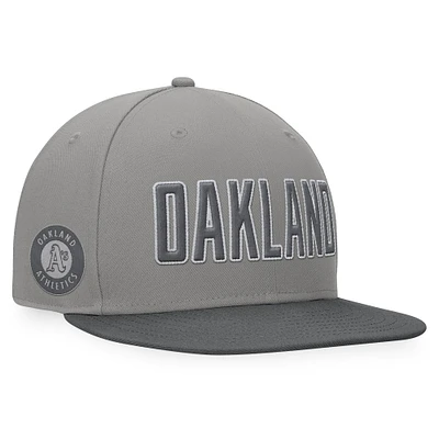 Casquette ajustée Fanatics pour homme, gris, Oakland Athletics Dugout