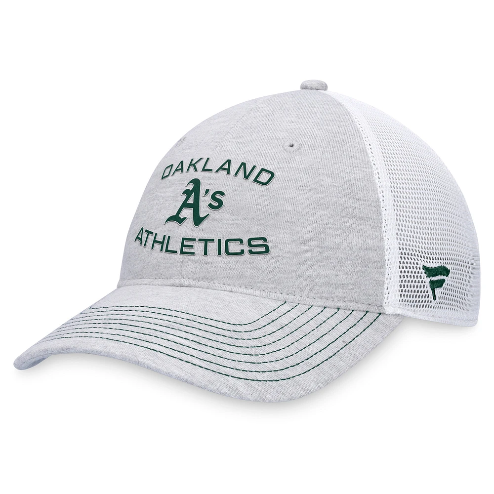 Men's Fanatics Gray Oakland Athletics Trucker Adjustable Hat