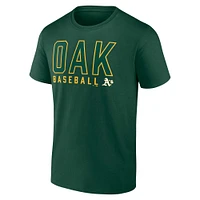 Men's Fanatics Green/White Oakland Athletics Two-Pack Combo T-Shirt Set