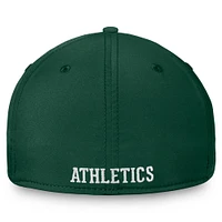 Casquette Fanatics verte pour homme, collection Cooperstown, Oakland Athletics, Core Flex