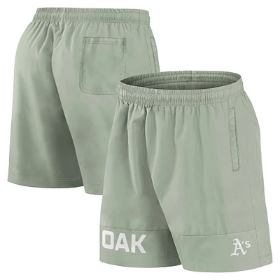 Men's Fanatics Green Oakland Athletics Elements Swim Shorts