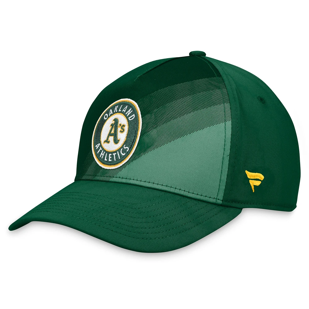 Casquette Fanatics pour homme Oakland Athletics Iconic Gradient Flex verte