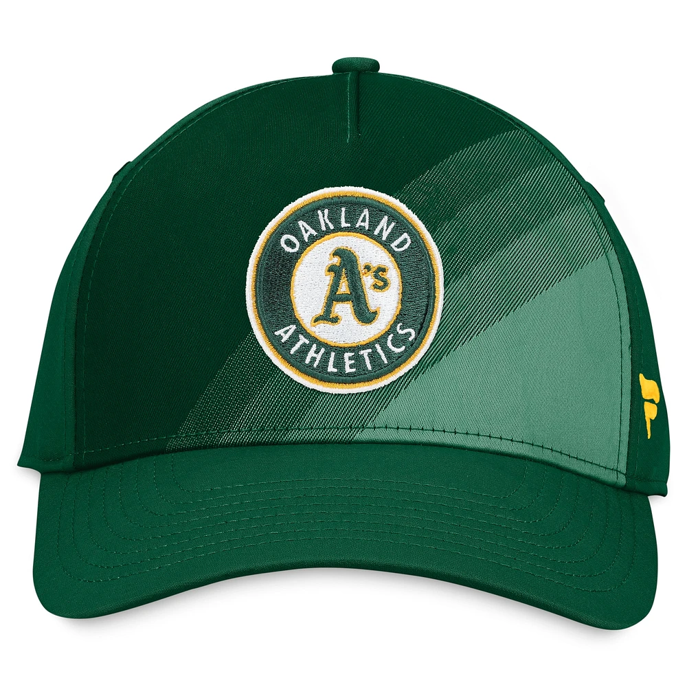 Casquette Fanatics pour homme Oakland Athletics Iconic Gradient Flex verte