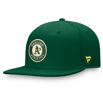 Casquette ajustée Fanatics Green Oakland Athletics Iconic Team Patch pour hommes