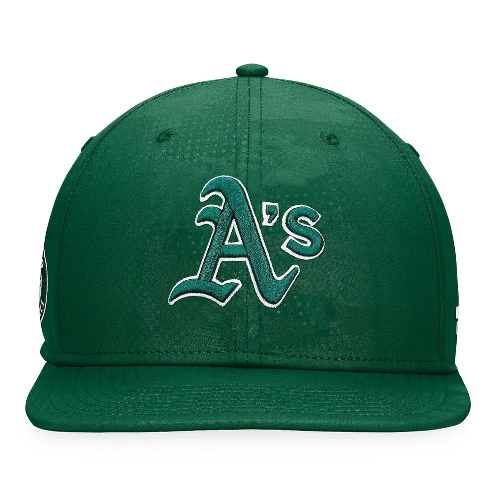 Casquette Snapback emblématique Oakland Athletics verte Fanatics pour homme