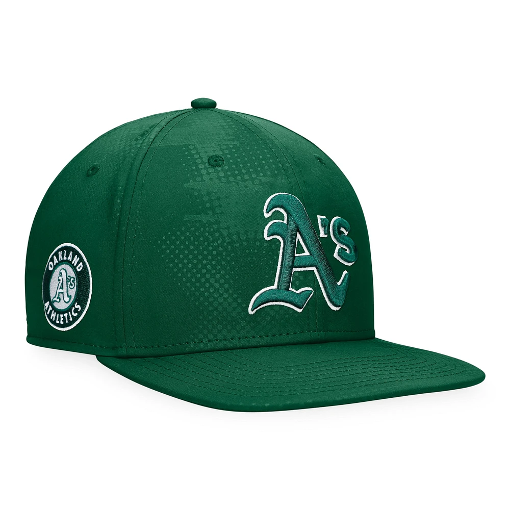 Casquette Snapback emblématique Oakland Athletics verte Fanatics pour homme