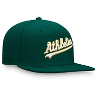 Casquette ajustée Fanatics Green Oakland Athletics Team Core pour hommes