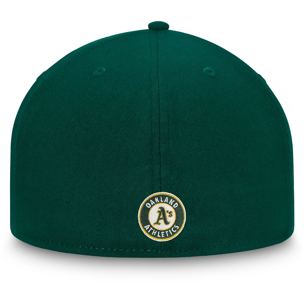 Casquette ajustée Fanatics Green Oakland Athletics Team Core pour hommes