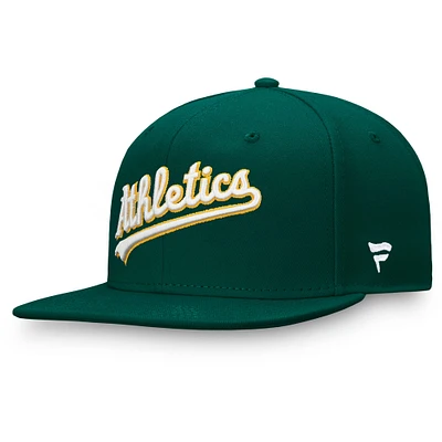 Casquette ajustée Fanatics Green Oakland Athletics Team Core pour hommes