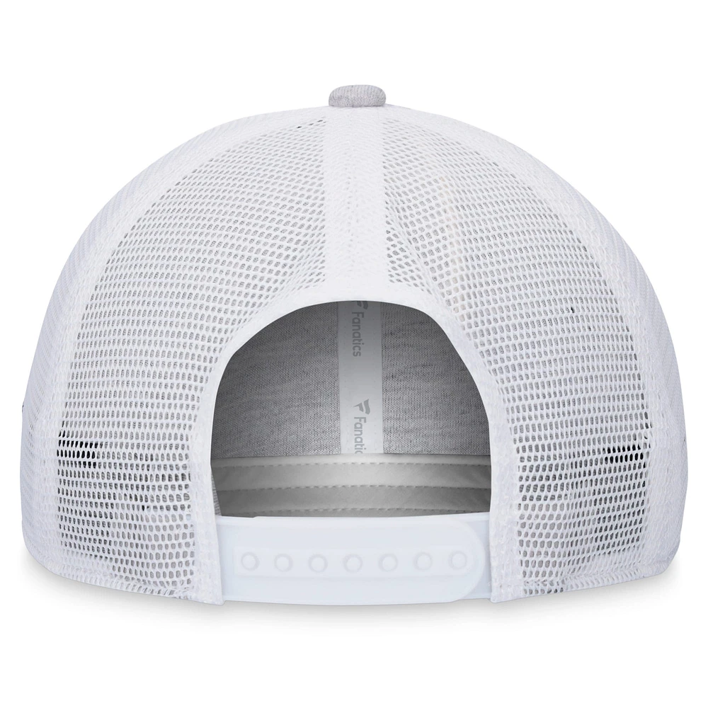 Casquette ajustable Fanatics Heather Grey/White Oakland Athletics pour hommes