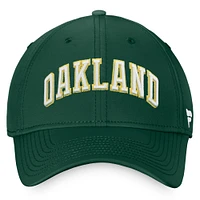 Casquette Fanatics Kelly Green pour homme des Oakland Athletics Cooperstown Core Flex