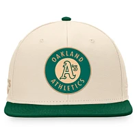 Casquette ajustée Oakland Athletics Fanatics pour hommes, naturel/vert