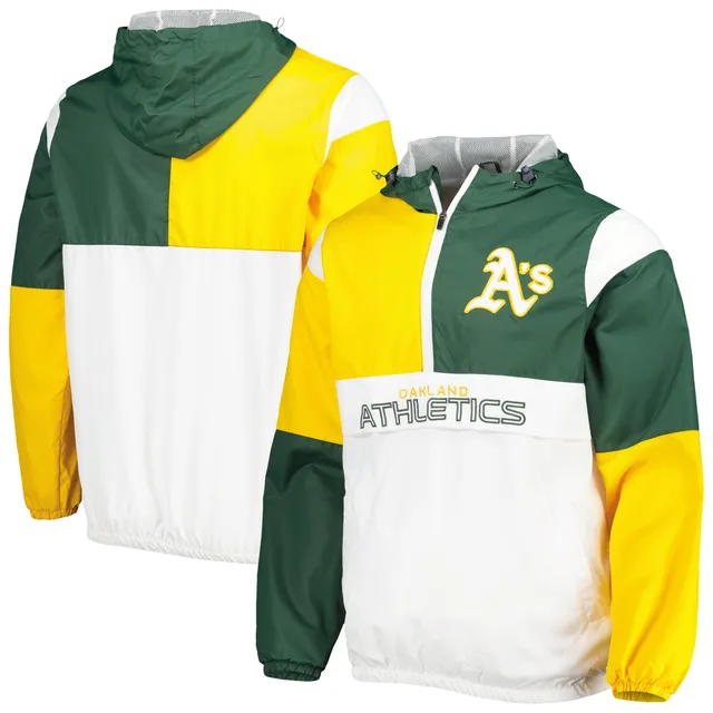 Men's Fanatics Branded Green Oakland Athletics Team Primary Logo Quarter-Zip Jacket