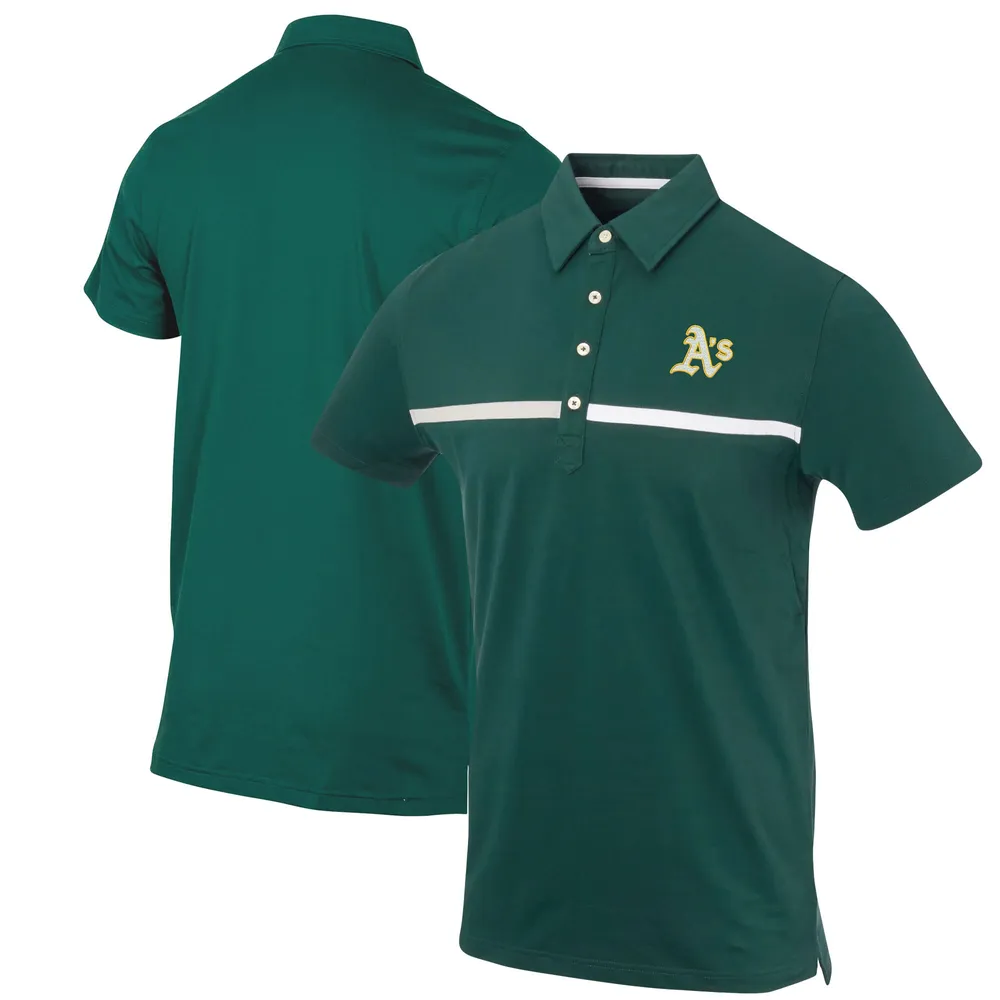 Oakland Athletics Nike Golf Dri-Fit Polo Men's Green/Striped Used