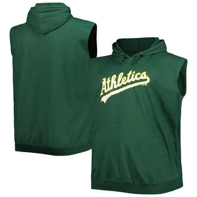 Oakland Athletics Jersey Pullover Muscle Hoodie - Green