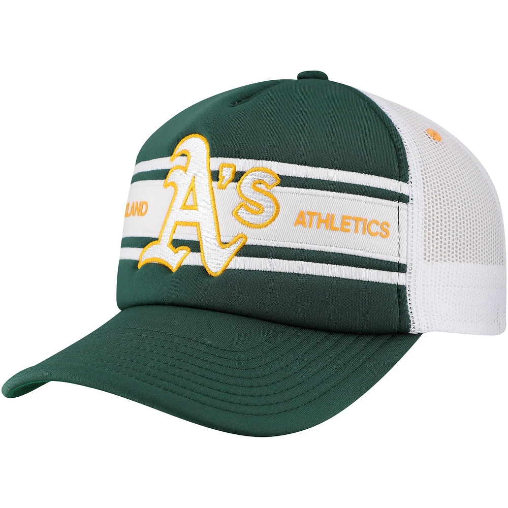 Men's   Green Oakland Athletics Sideline Trucker Adjustable Hat