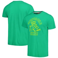 T-shirt tri-blend vert hommage pour homme Oakland Athletics Doodle Collection Mustache Gang