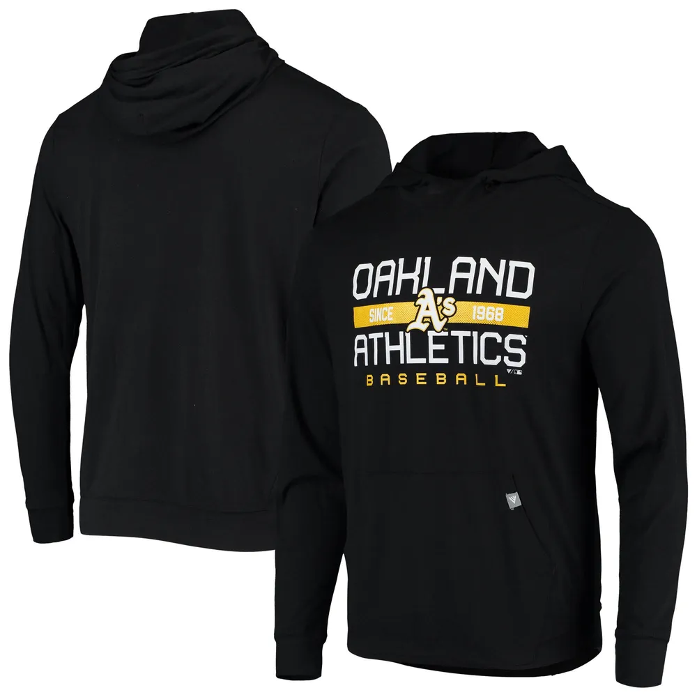 Lids Oakland Athletics Levelwear Thrive Tri-Blend Pullover Hoodie Black Brazos