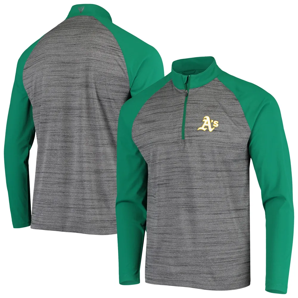 Lids Oakland Athletics Levelwear Vandal Space Dye Raglan Quarter-Zip Jacket  - Gray