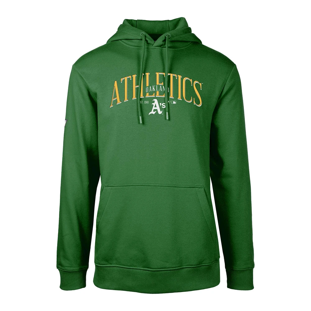 Men's Levelwear Green Oakland Athletics Cooperstown Collection Podium Retro Pullover Hoodie