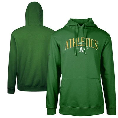 Men's Levelwear Green Oakland Athletics Cooperstown Collection Podium Retro Pullover Hoodie
