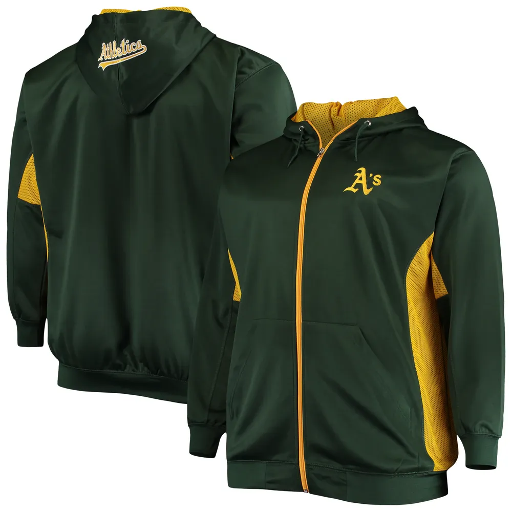 Lids Oakland Athletics Majestic Big & Tall Profile Full-Zip Hoodie Jacket -  Green