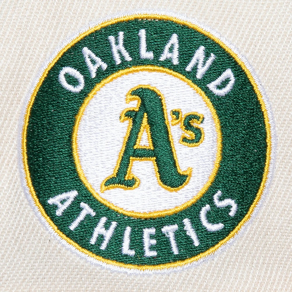 Men's Mitchell & Ness Cream Oakland Athletics Cooperstown Collection Speed Zone Snapback Hat