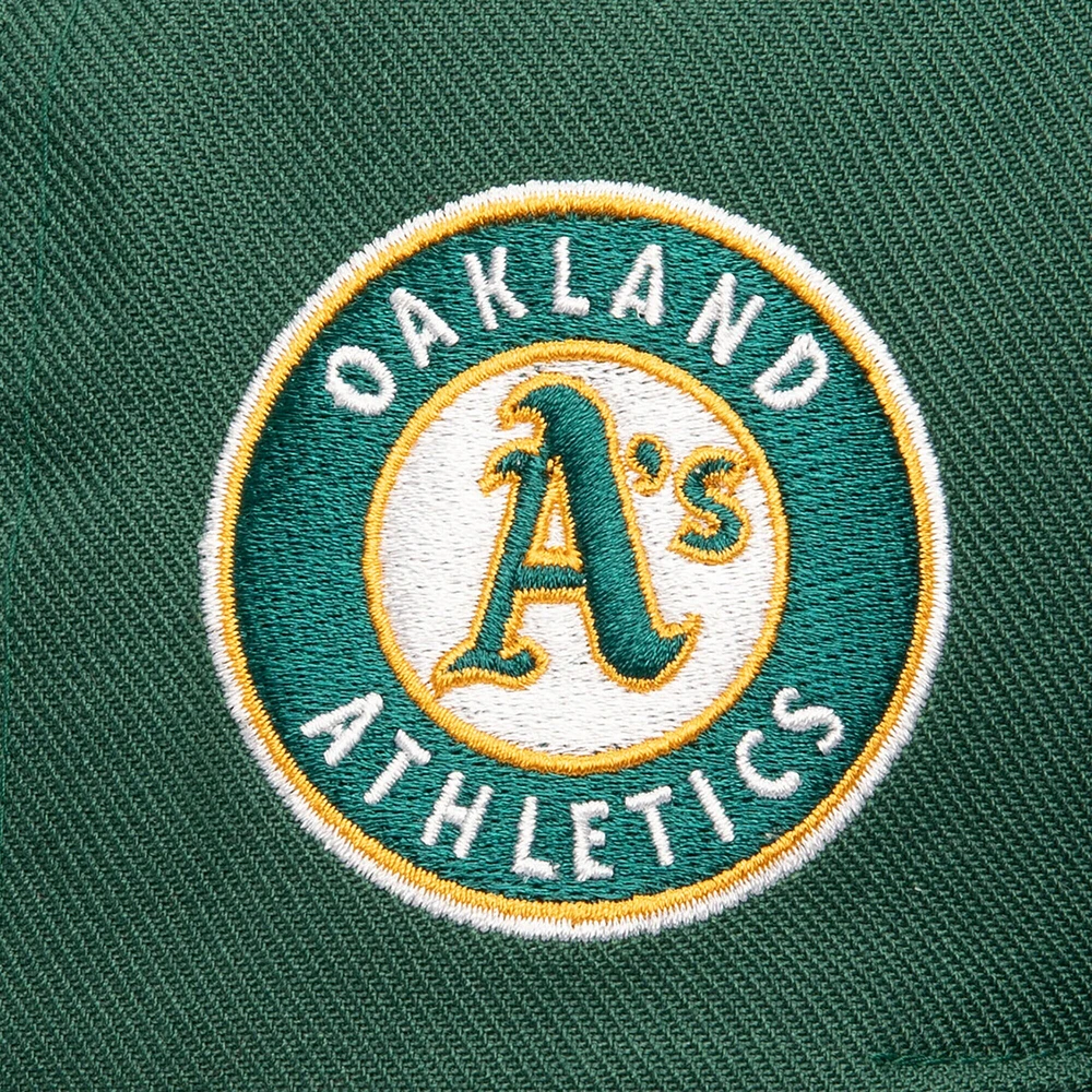 Men's Mitchell & Ness Green Oakland Athletics Double Up Snapback Hat
