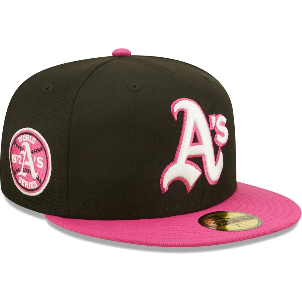Lids Atlanta Braves New Era Olive Undervisor 59FIFTY Fitted Hat - Pink/Blue